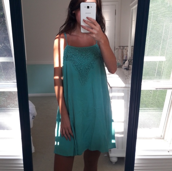 Teal Mini Dress - Picture 1 of 2